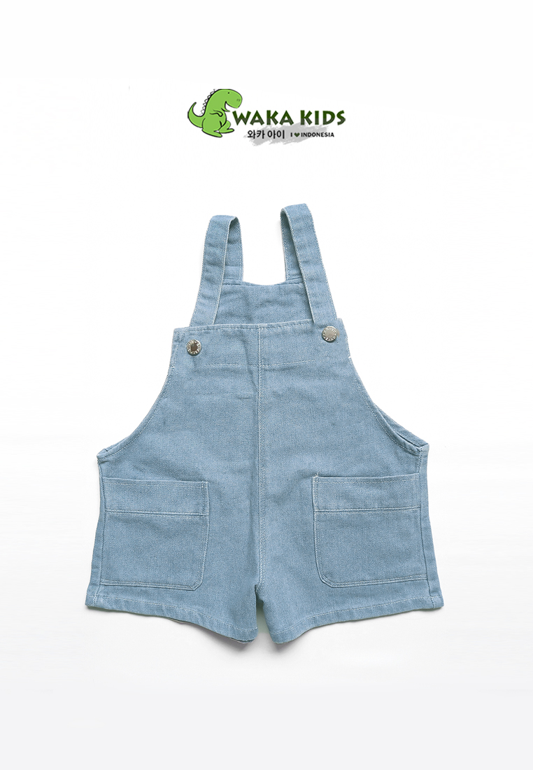 Wakakids Overall Jeans Anak Baju Kodok Celana Pendek Jumpsuit Denim 061 Vench