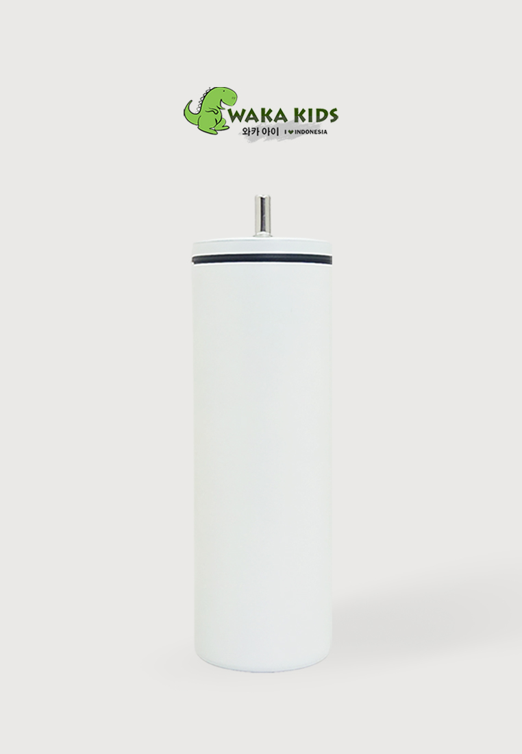 Wakakids Termos Coffee & Tea Stainless Steel Tumbler Mug Simple Polos Free Sedotan 600ml K4039 Venrc