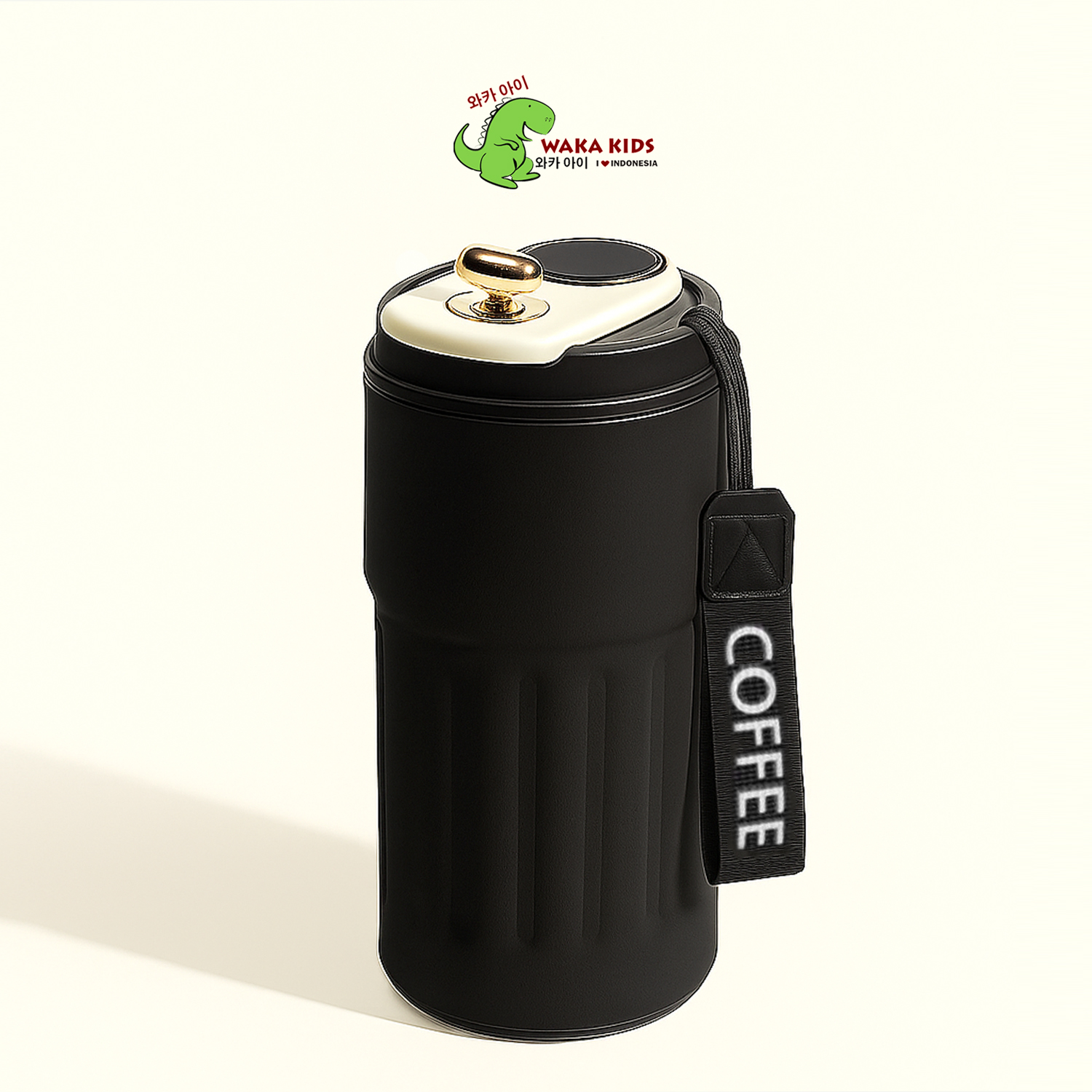 Wakakids Gelas Termos Stainless Steel Vacuum Coffee Mug Tumbler Cup Suhu Digital LED 460ml K136 Venr