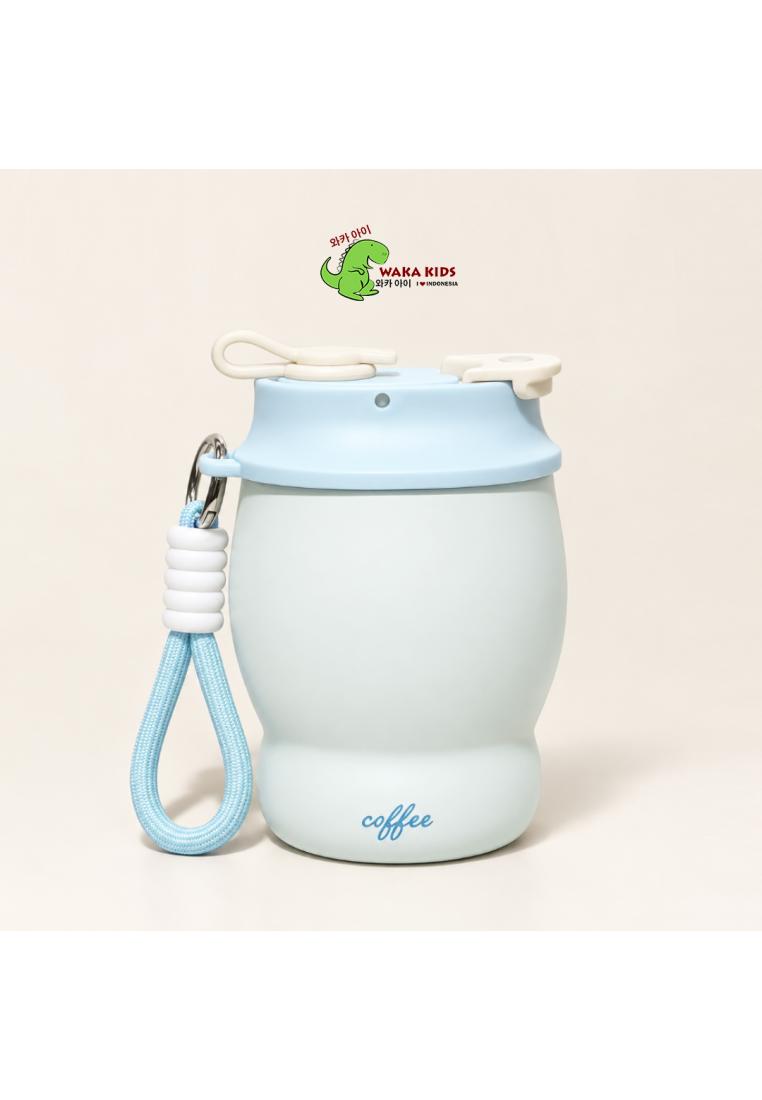 Wakakids Termos Kopi Tumbler Mini Mug Coffee Cup Stainless Steel dengan Tali Gantung 280ml KW70098 V