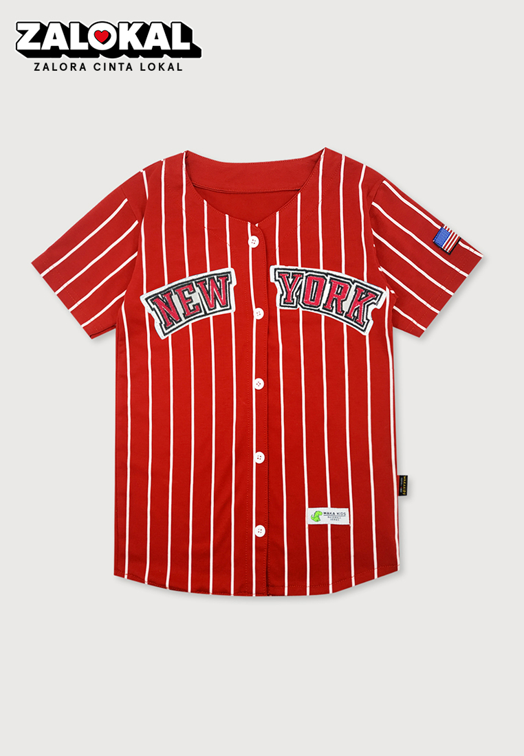 Wakakids Atasan Kaos Jersey Baju Baseball Anak Laki Laki Usia 1 Tahun Hingga 7 Tahun 3925 WKATS Mera