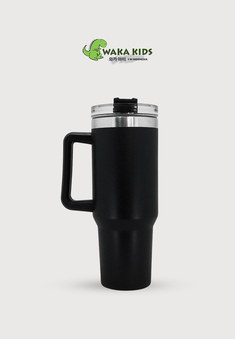 Wakakids Gelas Termos Tumbler Gagang Stainless Steel dengan Sedotan Ukuran Jumbo 1300ml K6601 Venrc