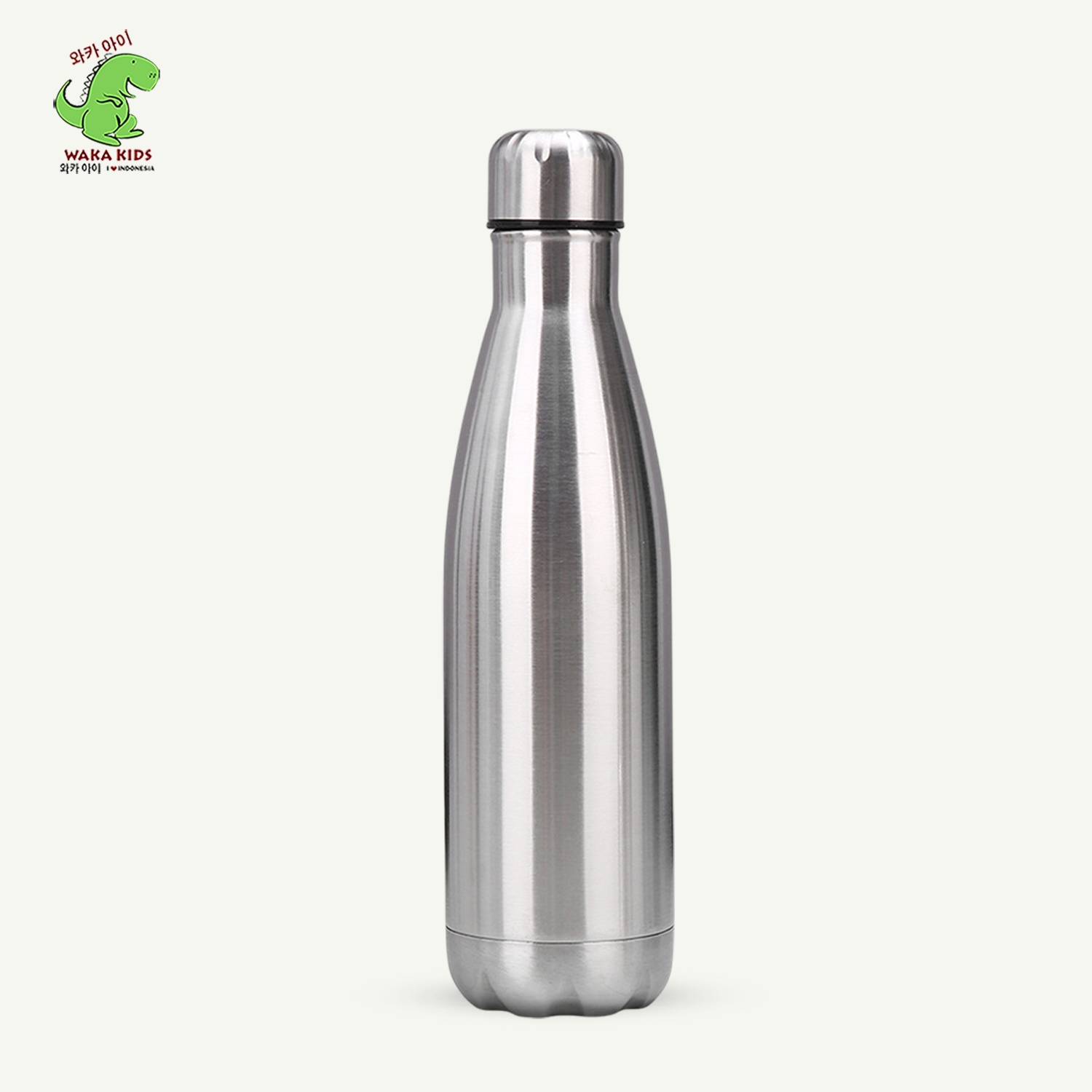 Wakakids Botol Minum Termos Bowling Stainless Steel Tumbler Portable Polos 500ml K1007A Venrc Silver