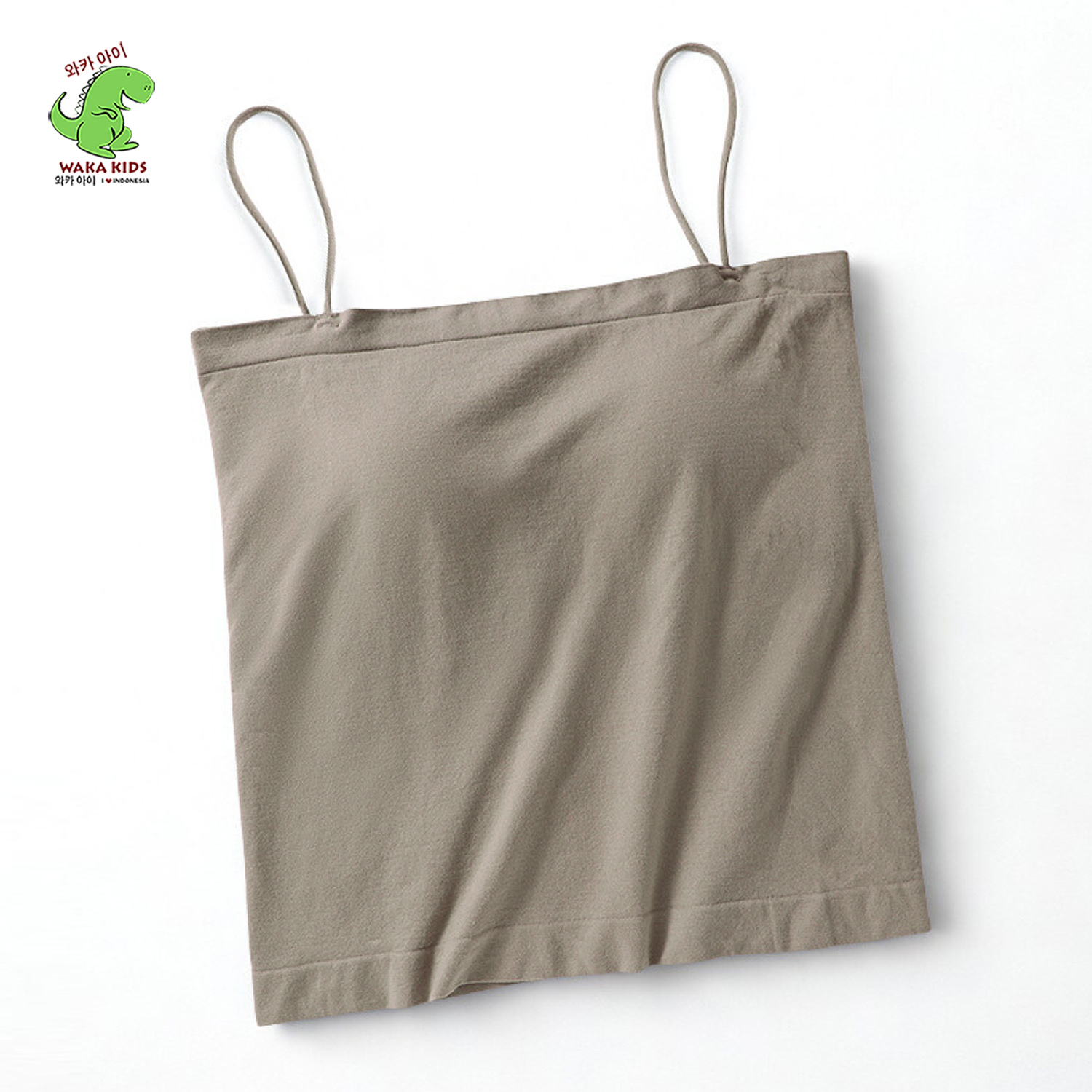 Wakakids Tanktop Bra With Cup Wanita Basic Square Tali Spaghetti Polos Tanpa Kawat 4503 Venrc Milo