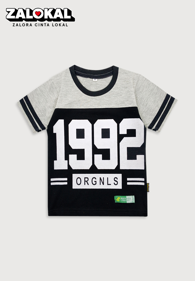 Wakakids Baju Atasan Kaos Anak Laki Laki Usia 1 Tahun Hingga 4 Tahun T-shirt Motif 1992 Original 394