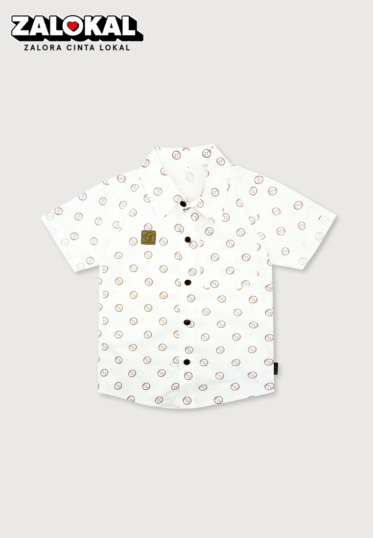 Wakakids Kemeja Anak Laki Laki Usia 1 Tahun Hingga 8 Tahun Atasan Baju Kerah Collar Shirt Motif Kanc