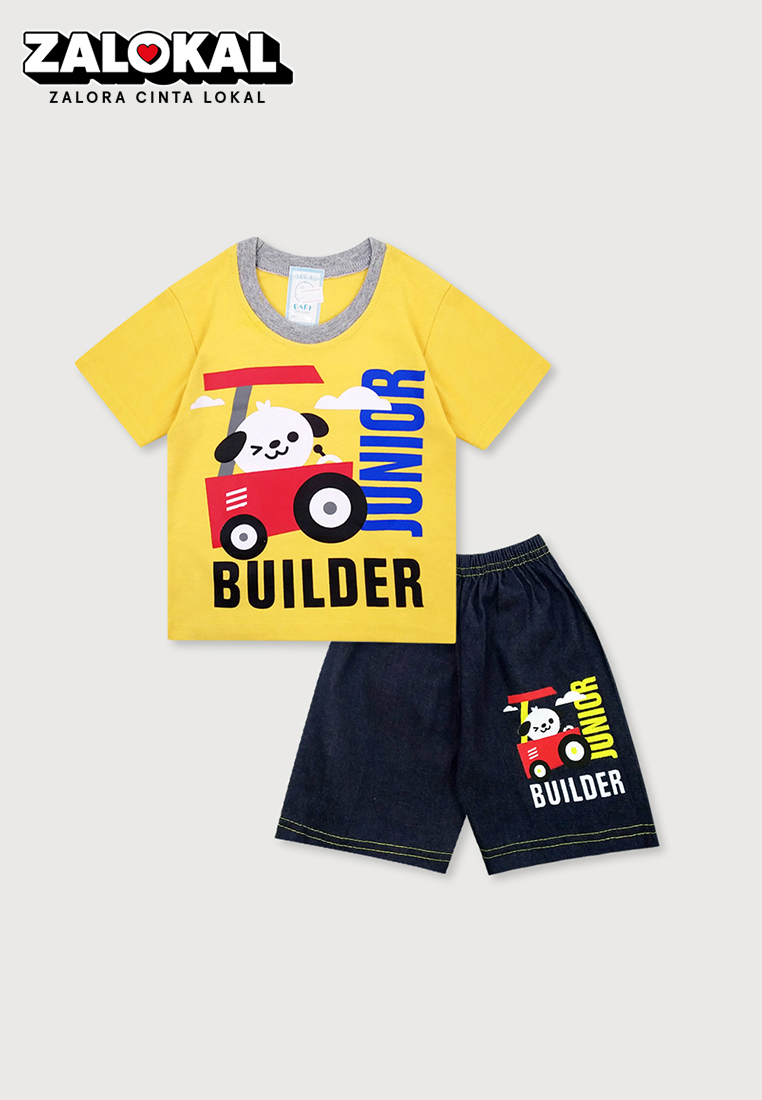 Wakakids Setelan Bayi Laki Laki Baju Lengan Pendek Anak Usia 6 Bulan Hingga 12 Bulan Set Celana Jean
