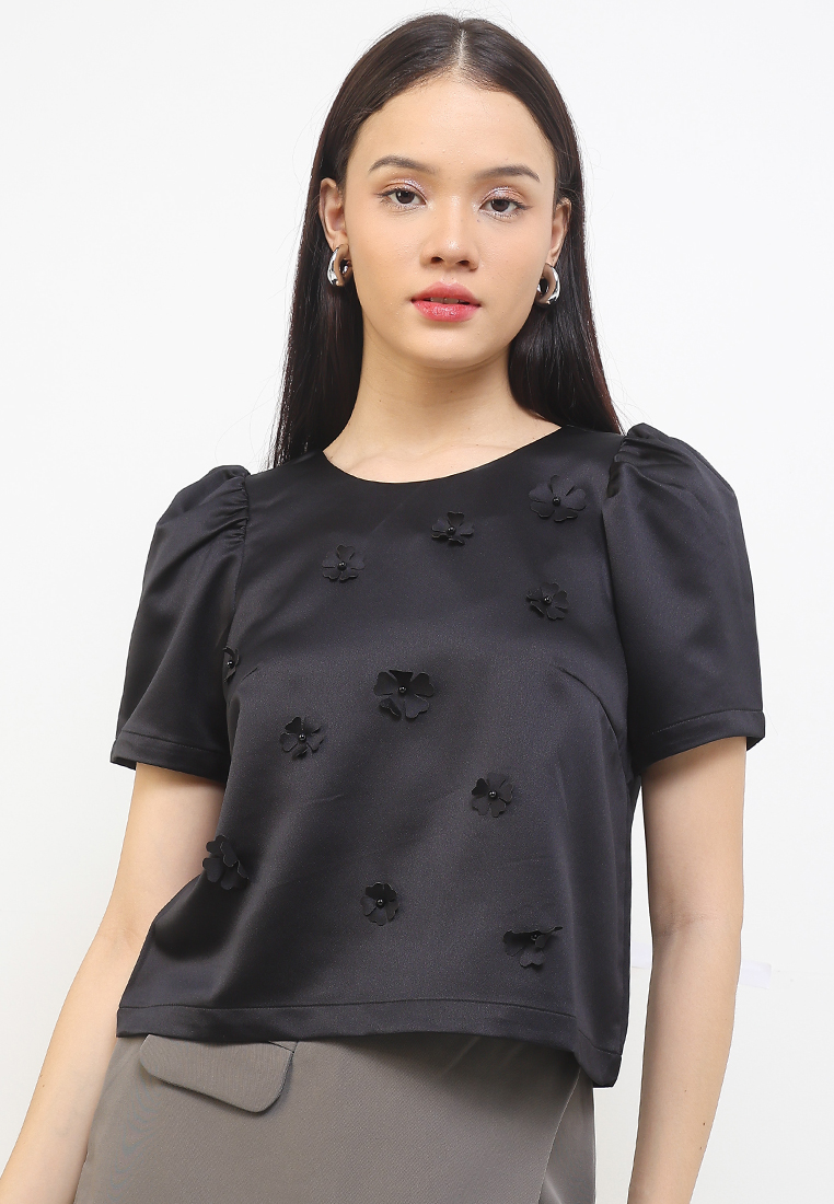 WHITE|MODE BLUS SATIN - Deawie Blouses