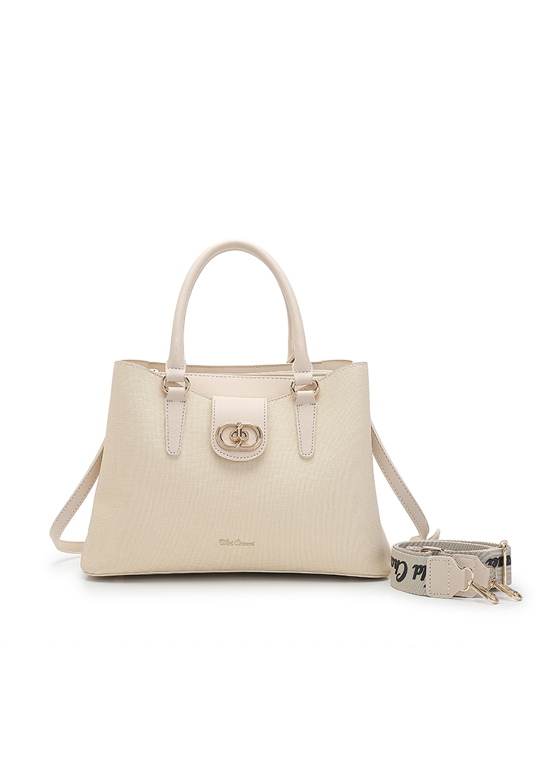Wild Channel Women's Top Handle Bag / Sling Bag / Crossbody Bag (Tas Selempang / Tas Tangan) - Krem