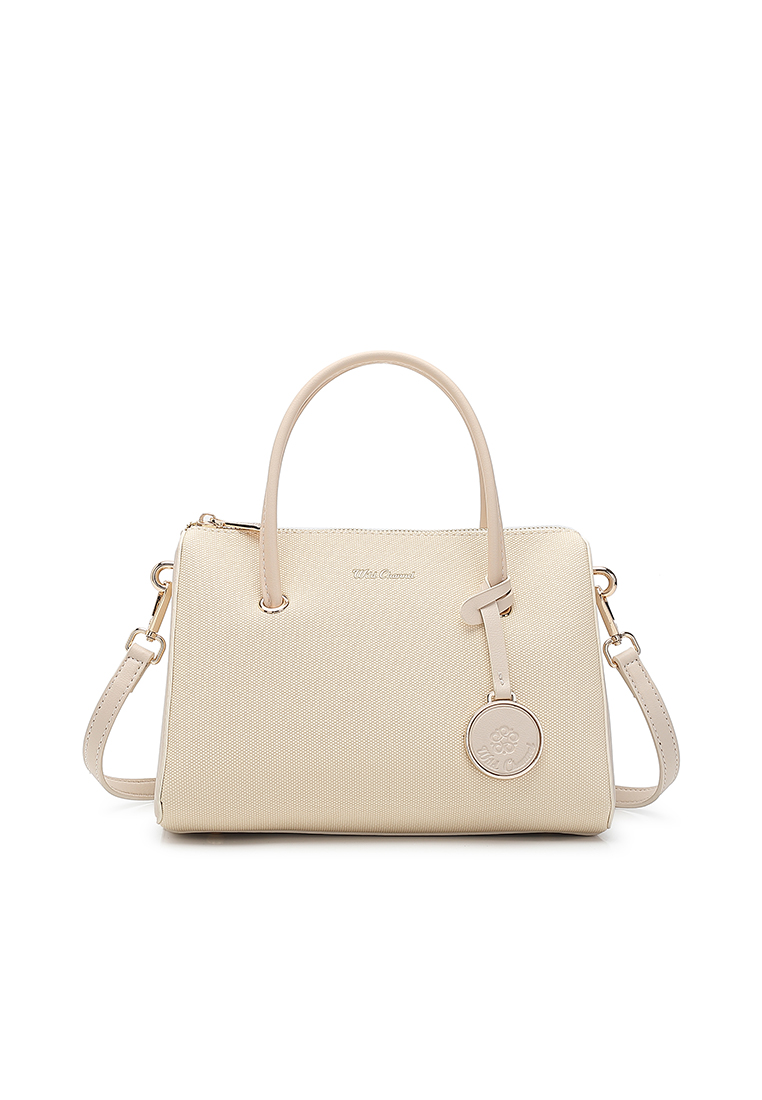 Wild Channel Women's Top Handle Bag / Sling Bag / Crossbody Bag (Tas Selempang / Tas Tangan) - Krem