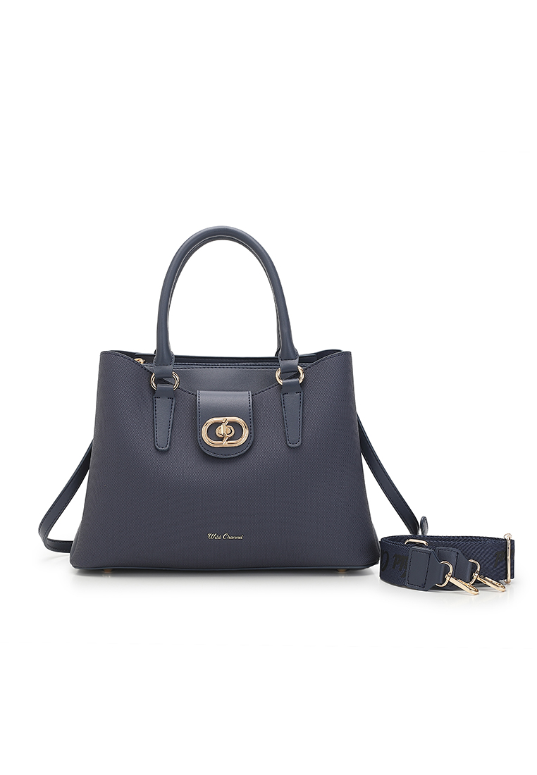 Wild Channel Women's Top Handle Bag / Sling Bag / Crossbody Bag (Tas Selempang / Tas Tangan) - Biru