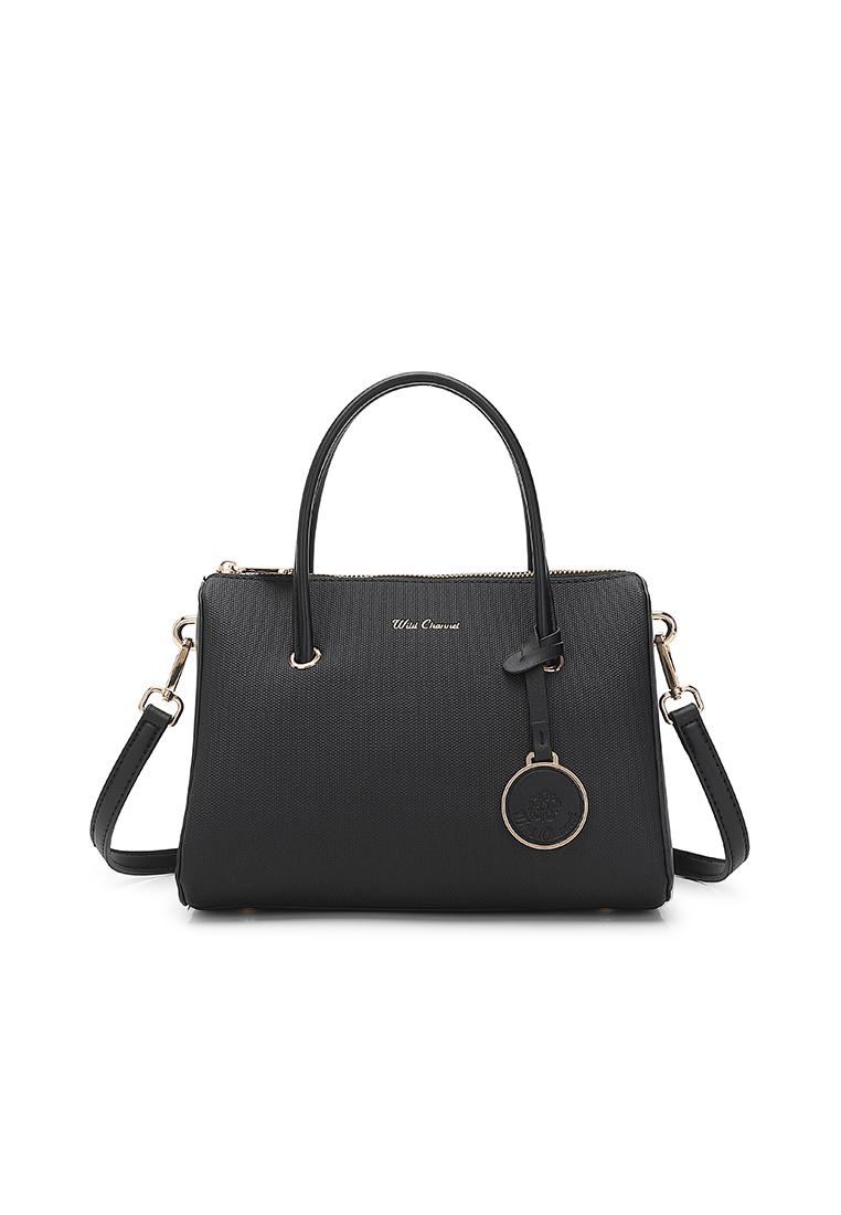 Wild Channel Women's Top Handle Bag / Sling Bag / Crossbody Bag (Tas Selempang / Tas Tangan) - Hitam