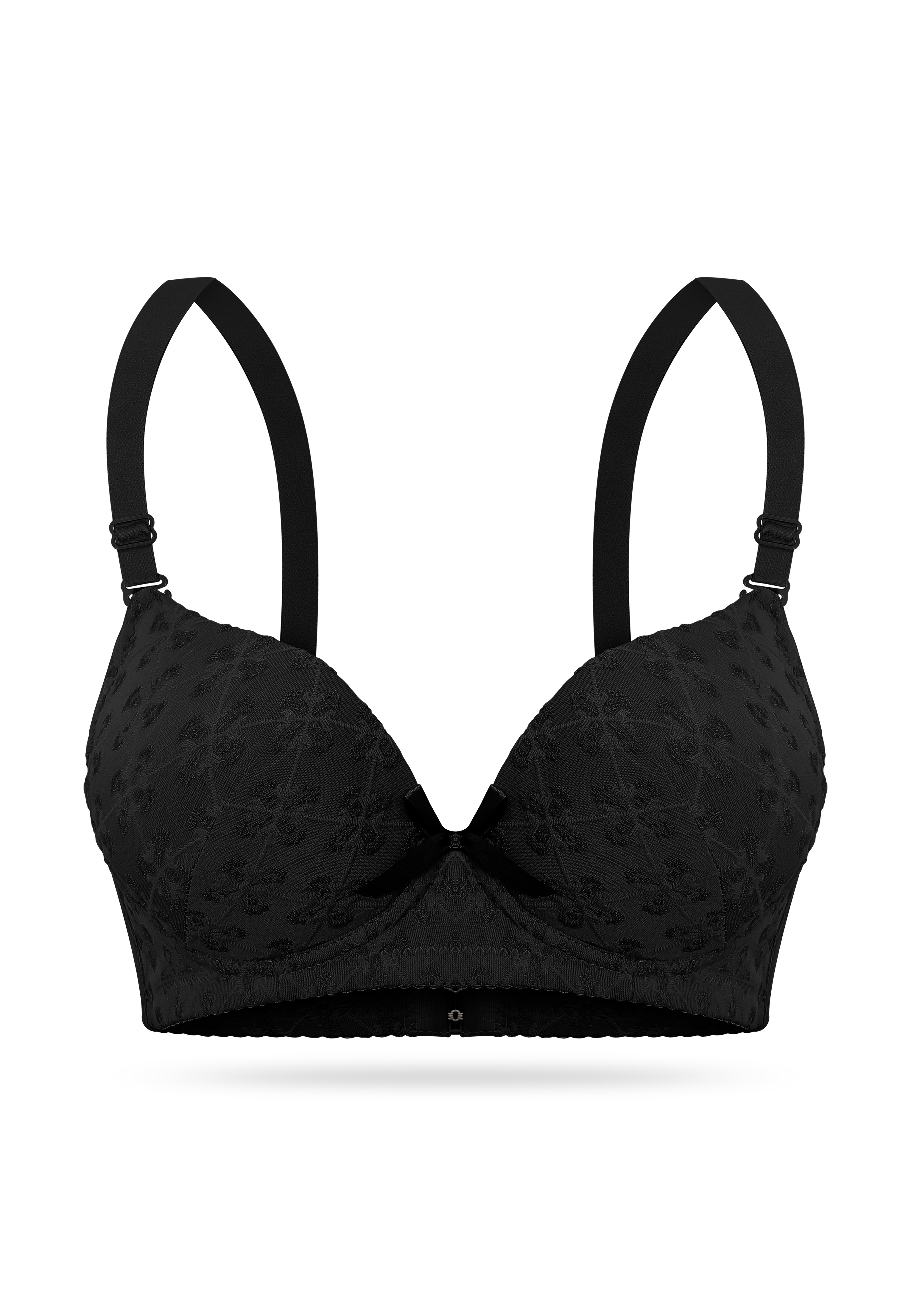 WIMIU BH Bra Kawat Motif Timbul Bunga Bra Kawat BH Pakaian Dalam Wanita 100160