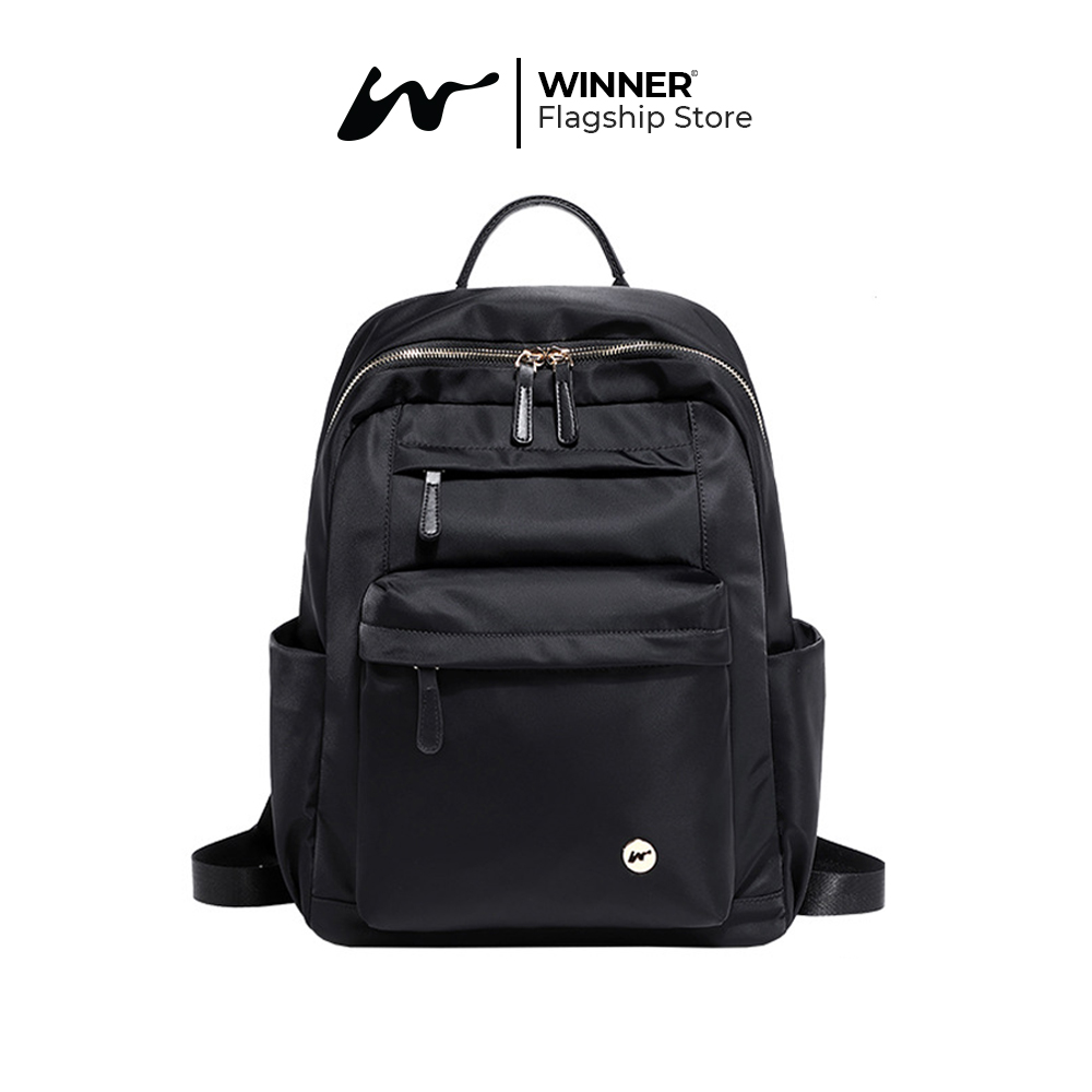 WINNER Tas Ransel Laptop 15,6 inch Oxford Anti-Air Backpack Korean Style (T14-011) - Warna Hitam 15,