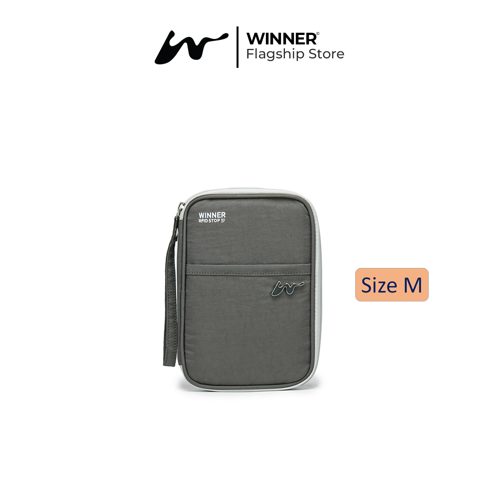 WINNER Passport Card Holder RFID Protection Anti-Theft Anti-Air Travel Case Wallet (T14-PP01) - Abu 