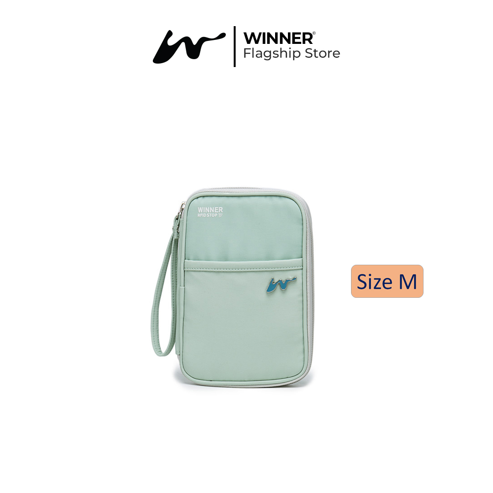 WINNER Passport Card Holder RFID Protection Anti-Theft Anti-Air Travel Case Wallet (T14-PP01) - Ligh