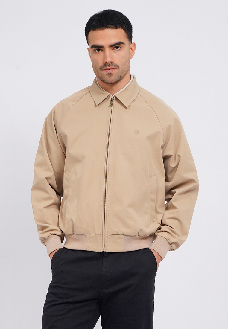 WOOD Laydown Collar Bomber Jacket
