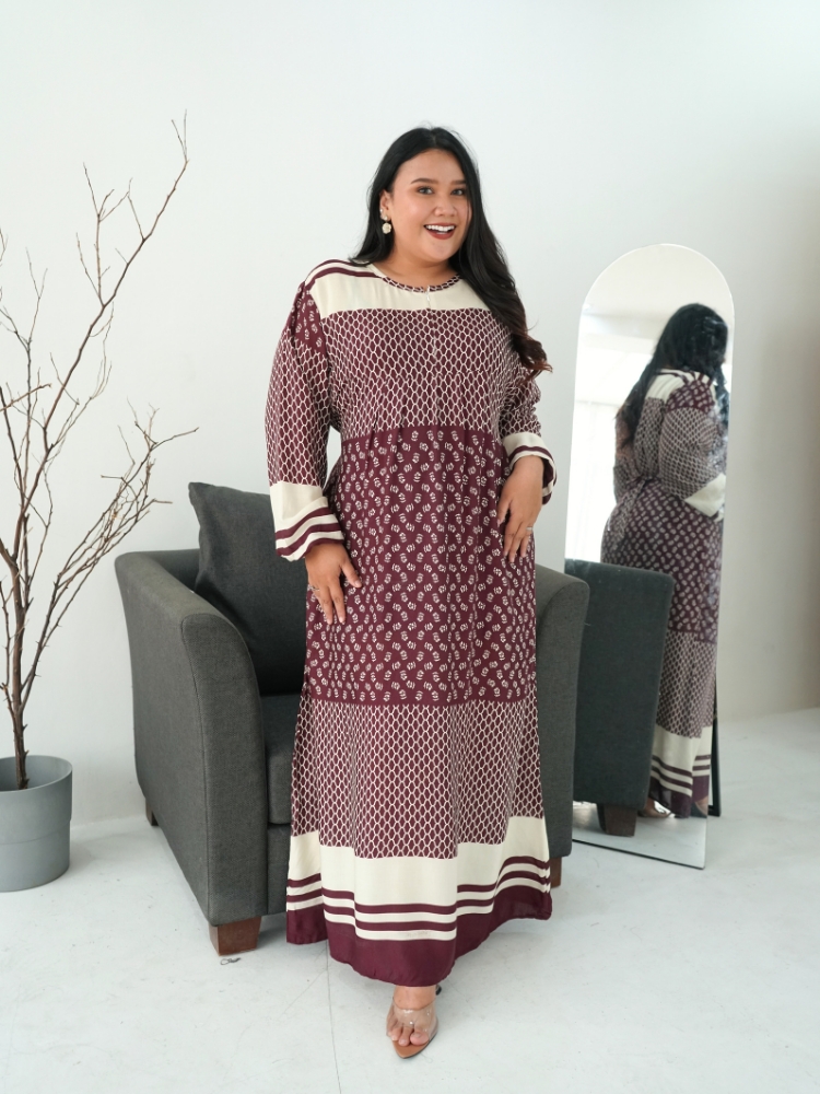 xtramiles Ladies dress mecca gamis maroon