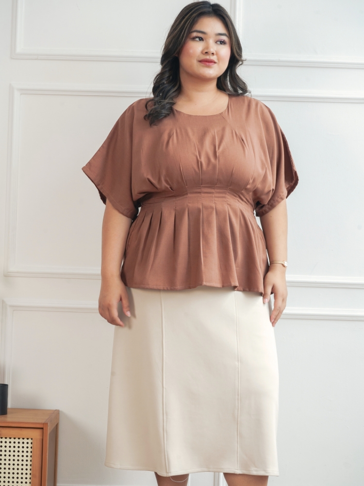 xtramiles Ladies shirt matilda blouse choco choco