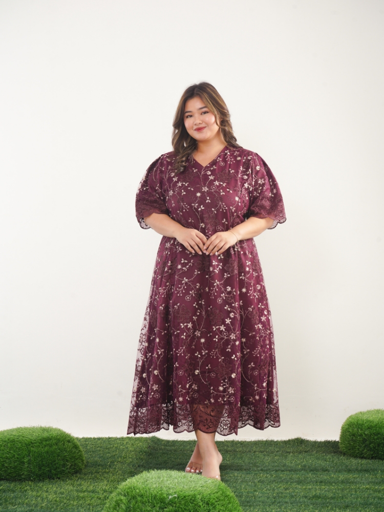 xtramiles Ladies dress eudora dress plum wine