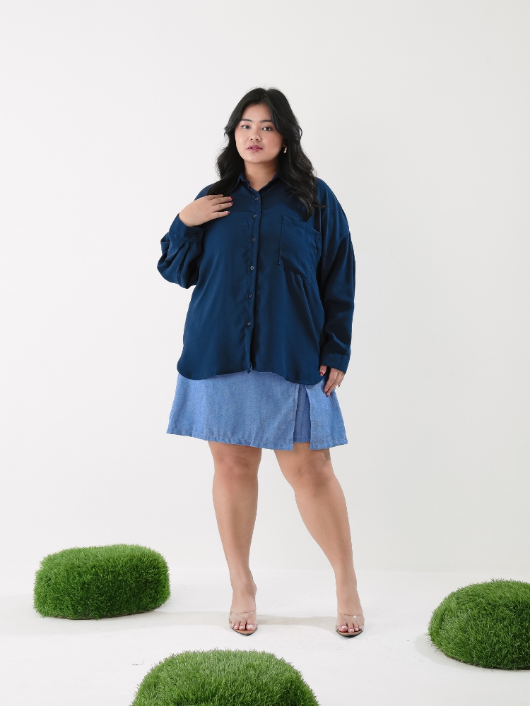 xtramiles Ladies shirt lucius oversized shirts navy