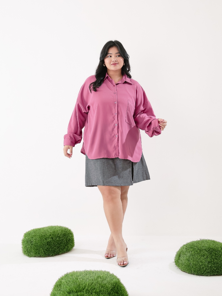 xtramiles Ladies shirt lucius oversized shirts dusty rose