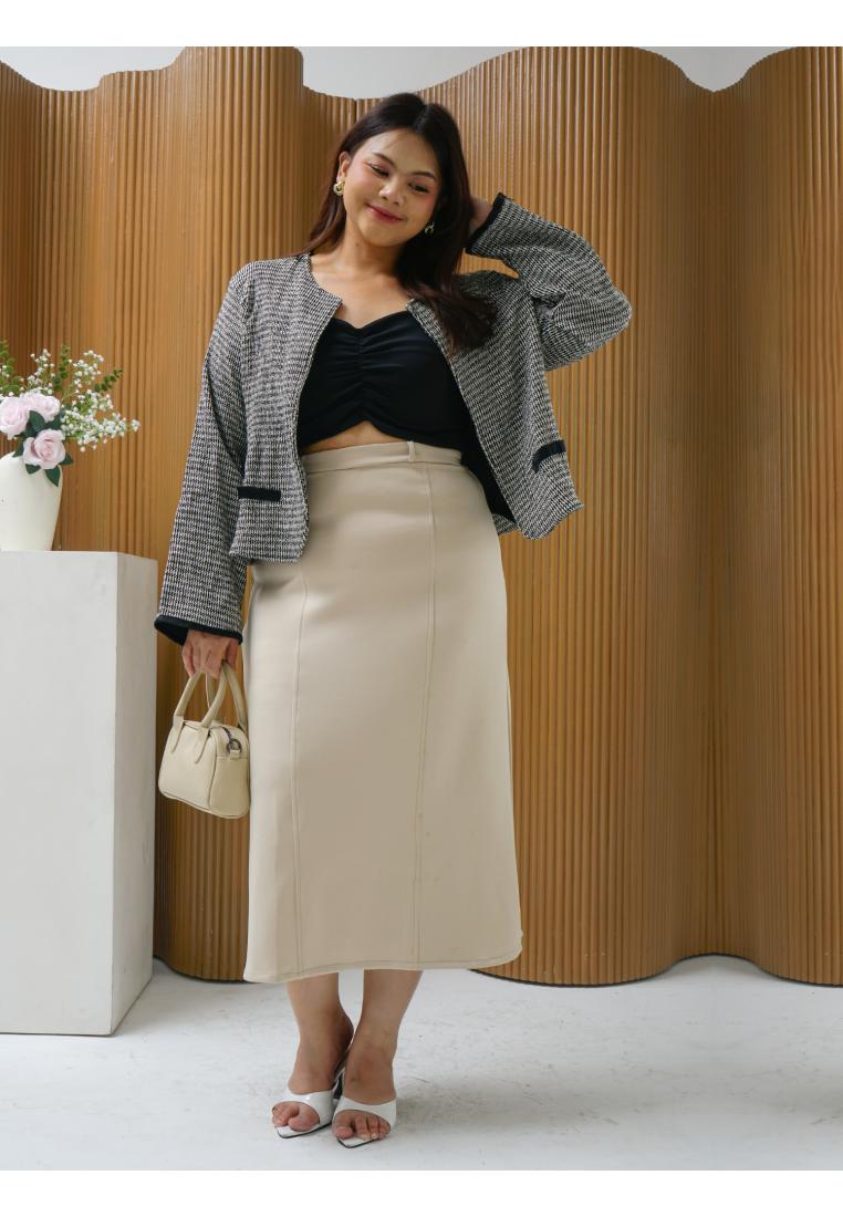 xtramiles Ladies tweed top coco tweed monochrome