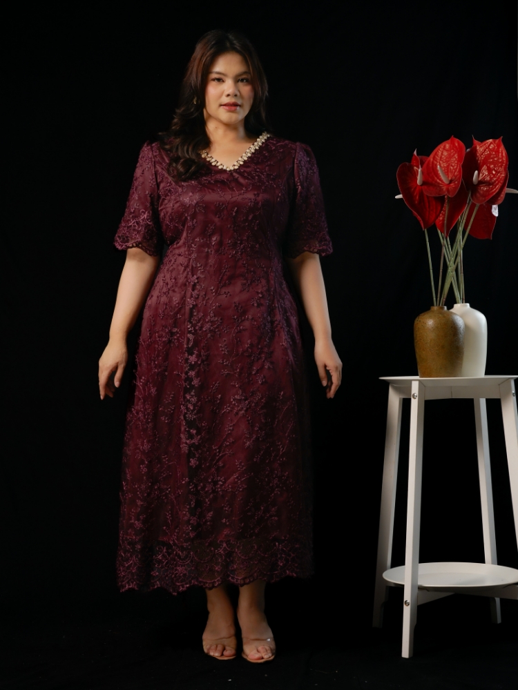 xtramiles Ladies dress eudora dress vol 2 plum wine plum wine
