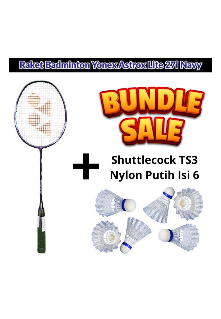 YONEX Raket Badminton Yonex Astrox Lite 27i GRATIS senar, grip dan tas dan Bundle Shuttlecock TS3 Is