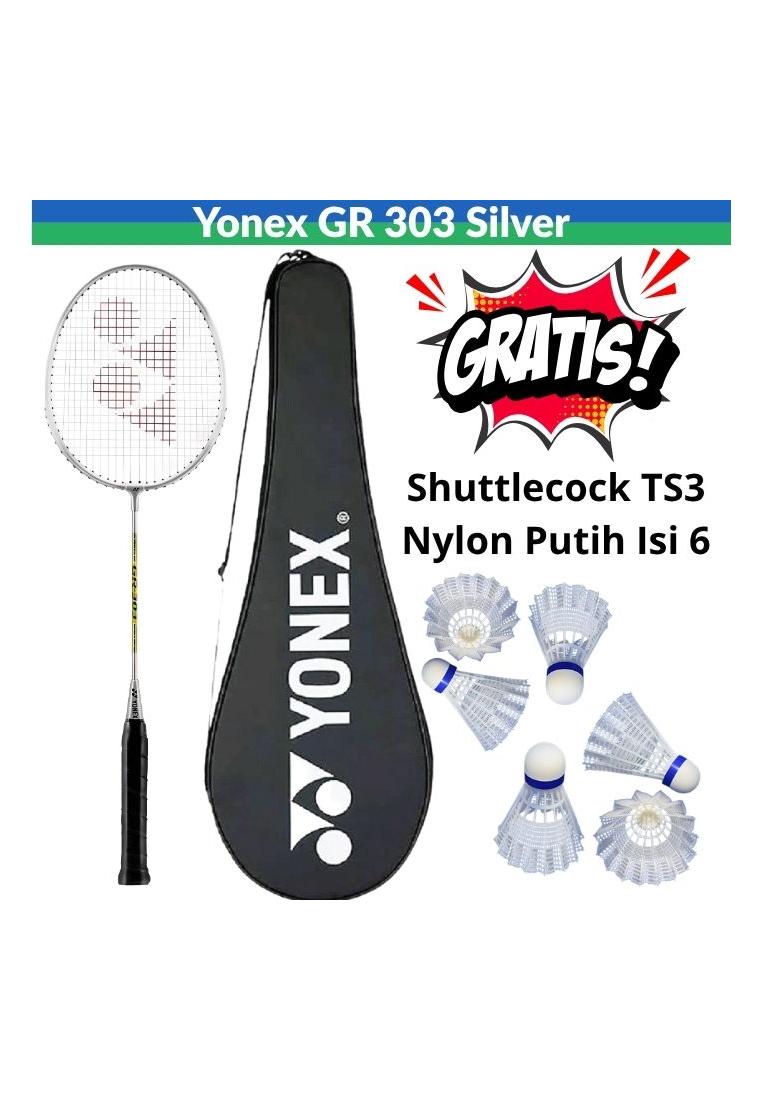 YONEX Raket Badminton / Bulutangkis Yonex Gr 303 silver 100% Original