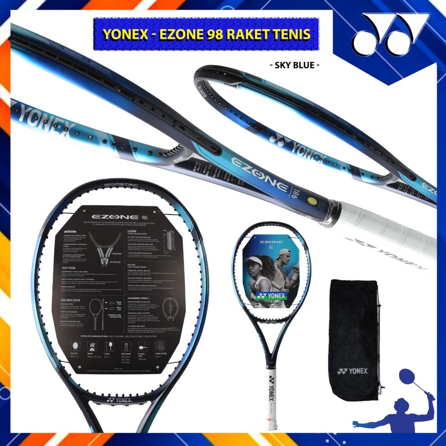 YONEX Raket Tenis Yonex EZONE 98L 285 gr 7TH Gen - Sky Blue 2023 Jepang
