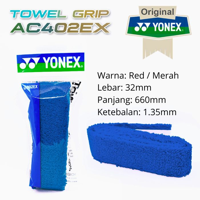 YONEX Grip Handuk Badminton Tenis Yonex AC402EX Biru