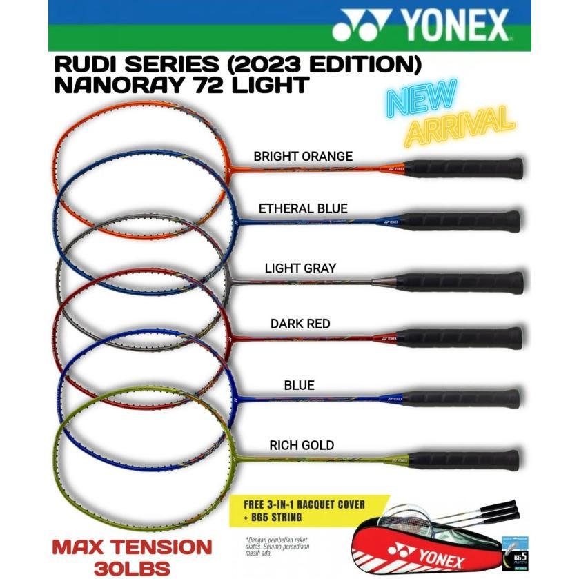 YONEX Raket Badminton Yonex Nanoray 72 Light Rudy Series Bright Orange