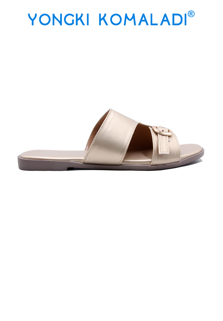 YONGKI KOMALADI LUMINA SANDAL FLAT WANITA OL-EFTR471-BF GOLD