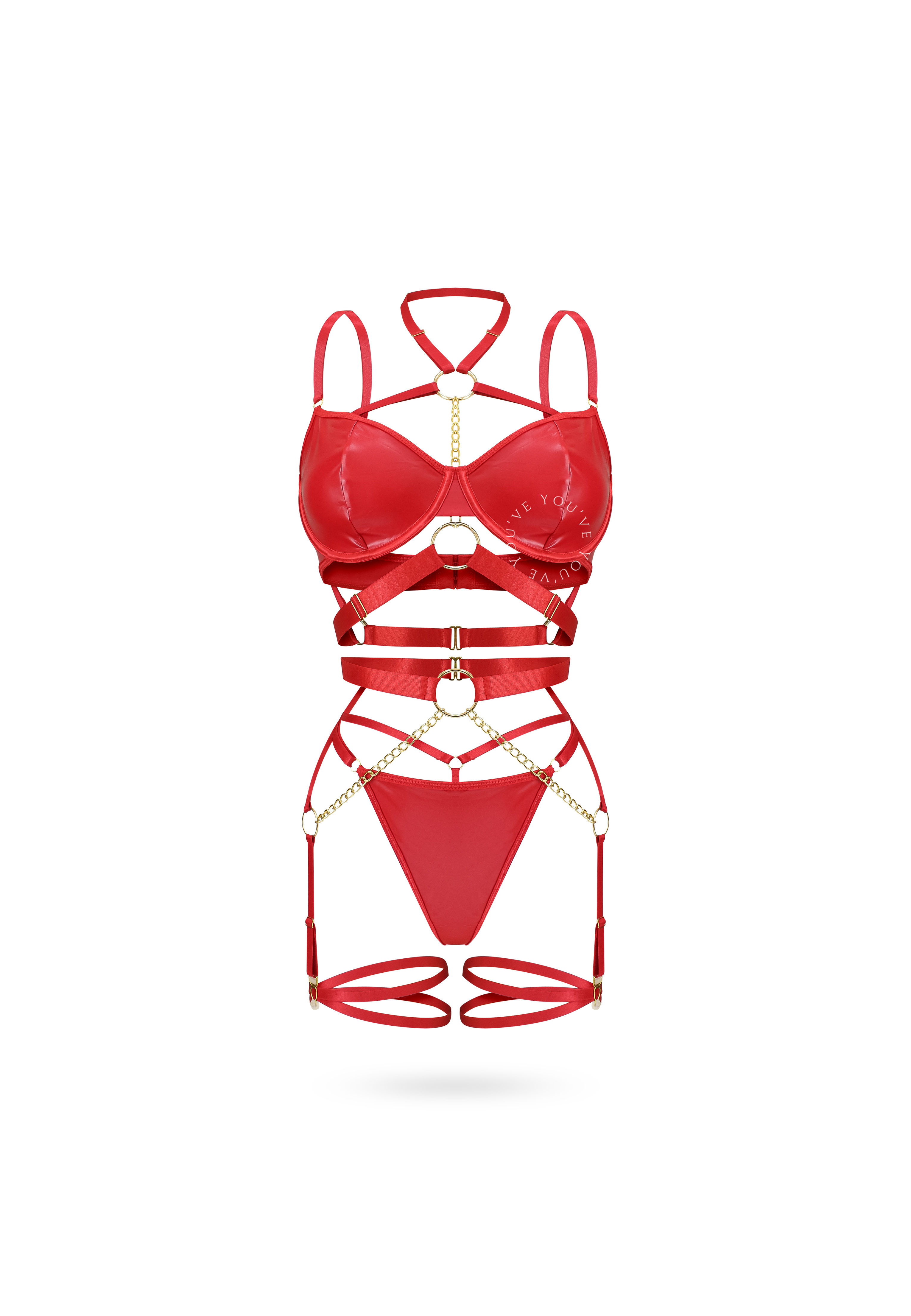 Youhave You’ve ( YouHave ) Lingerie Sexy Hot Set Garter Belt Lingerie Wanita Lingerie Set 700032