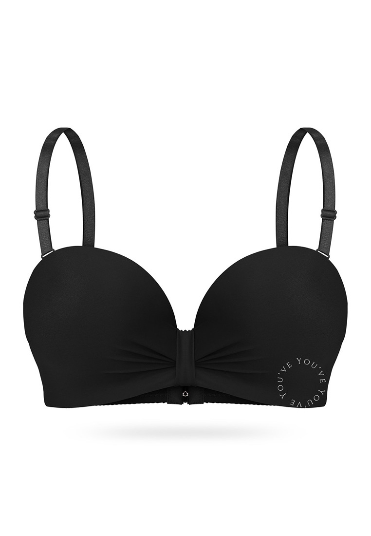 YouHave ( You’ve ) BH Bra Seamless Lembut Bra Cup C Busa Sedang Push Up Kawat Kait 3 Bra Tali Bisa D