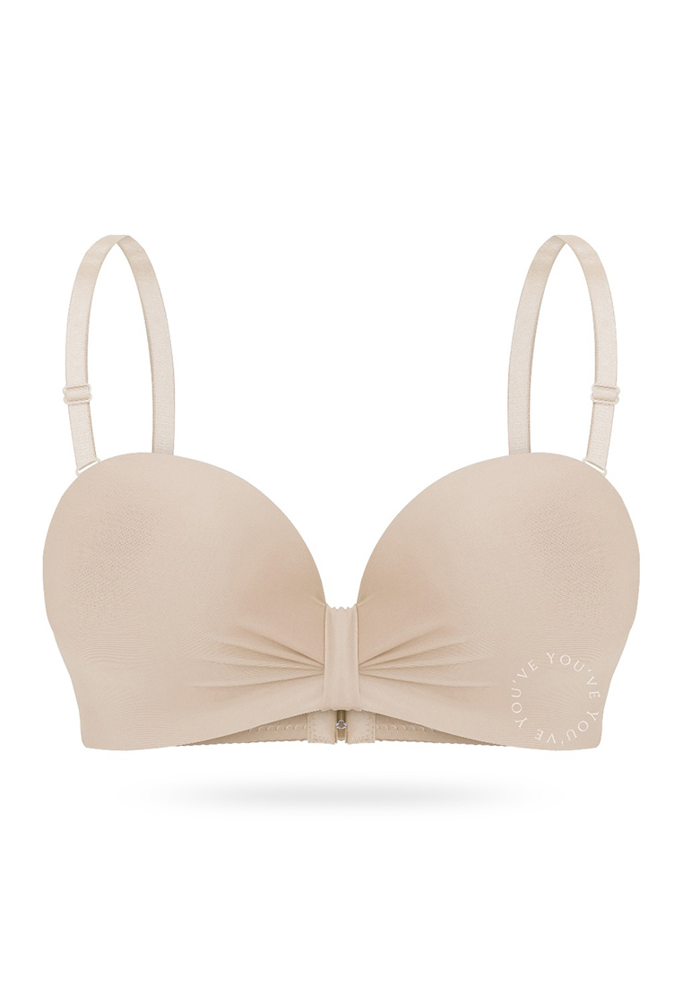 YouHave ( You’ve ) BH Bra Seamless Lembut Bra Cup C Busa Sedang Push Up Kawat Kait 3 Bra Tali Bisa D