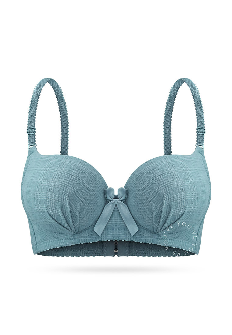 Youhave You?ve ( YouHave ) BH Bra Wanita Busa Tebal Push Up Pita Cup AB Bh Motif Kotak Kait 3 Kawat 