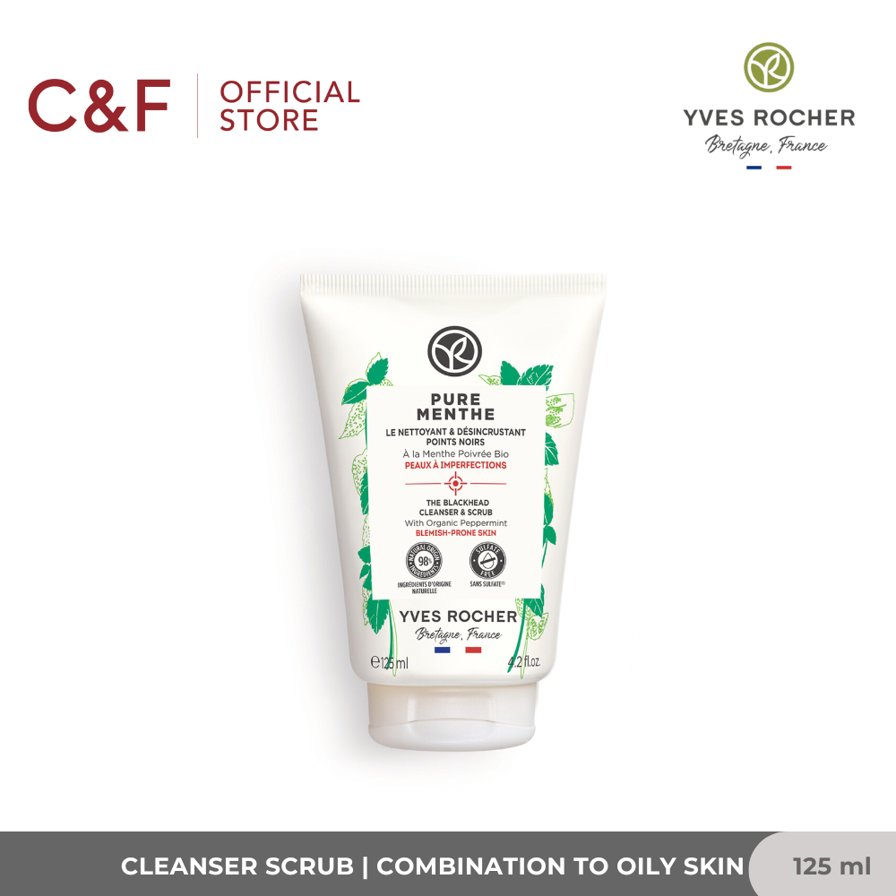 Yves Rocher Pure Menthe The 3 in 1 Cleanser, Scrub & Blackheads 125 ml
