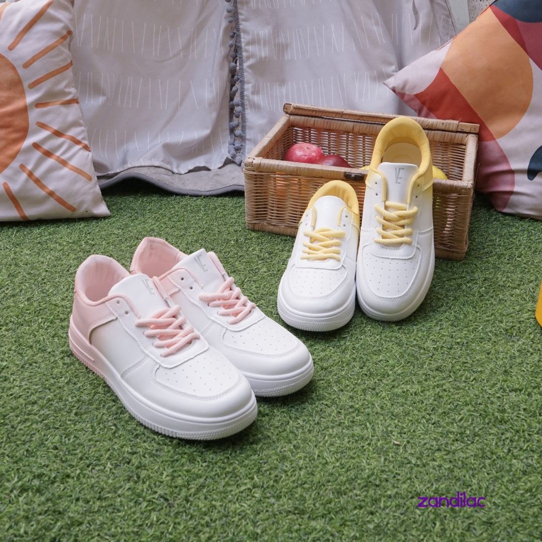 ZANDILAC LEV By Zandilac - Sepatu Sneakers Wanita Dewasa CH241357WD - PUTIH/KUNING