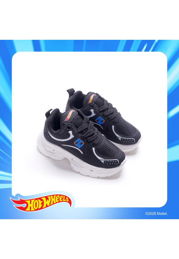 ZANDILAC HOTWHEELS - SEPATU Sneakers LED ANAK LAKI kids CH740307LK - HITAM