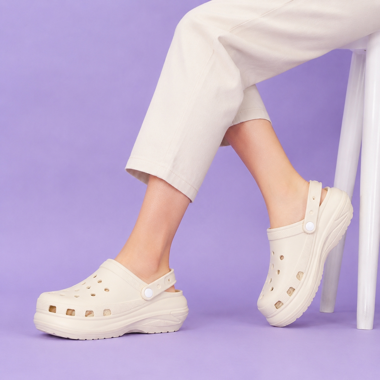ZANDILAC - SANDAL WANITA DEWASA CH230160WD VANILLA sandal bakpao empuk full karet