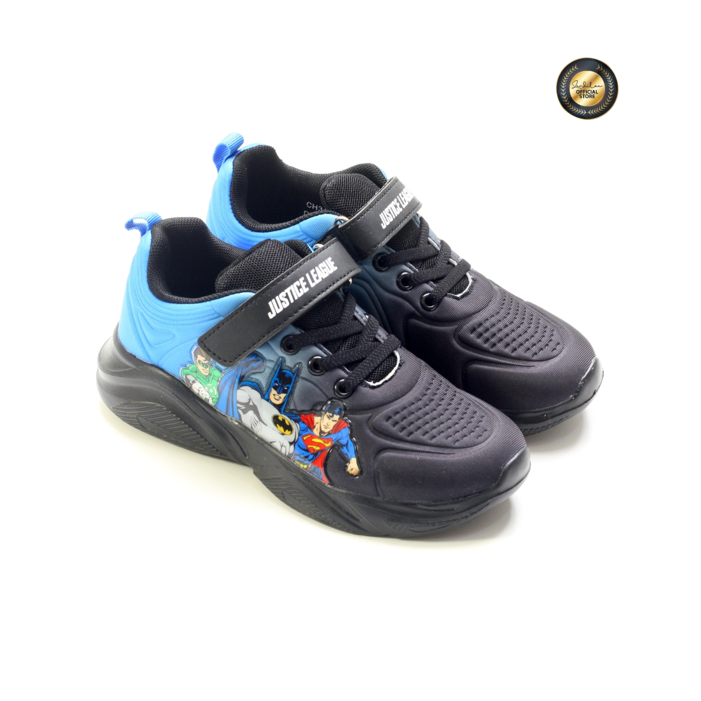 ZANDILAC AVENGERS - SEPATU SNEAKERS ANAK LAKI TANGGUNG CH340373LT HITAM/BIRU by Zandilac