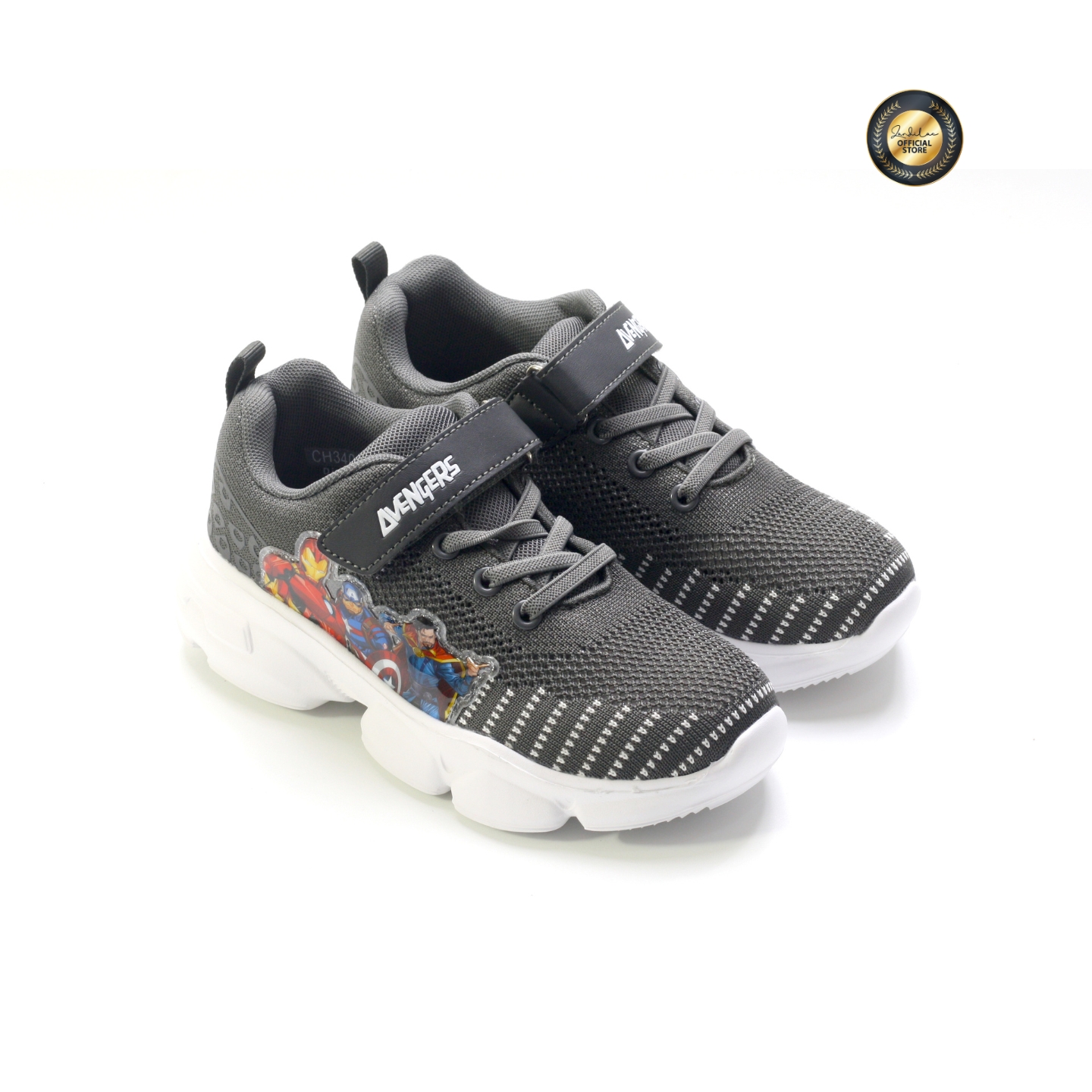 ZANDILAC AVENGERS - SEPATU SNEAKERS ANAK LAKI TANGGUNG CH340372LT ABU TUA by Zandilac