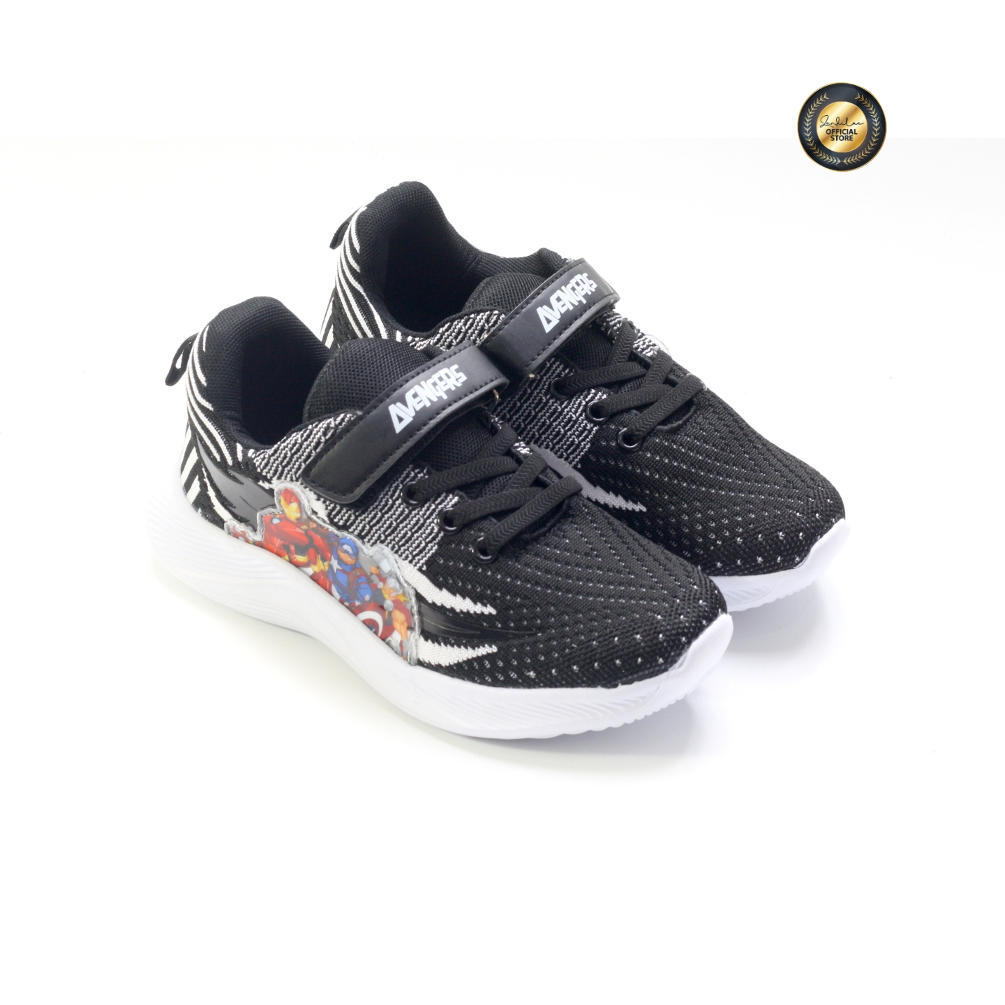 ZANDILAC AVENGERS - SEPATU SNEAKERS ANAK LAKI TANGGUNG CH340371LT HITAM by Zandilac