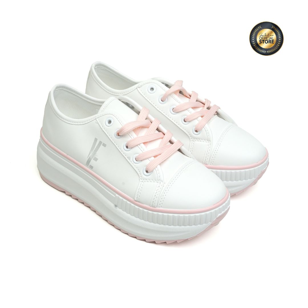 ZANDILAC LEV By Zandilac - Sepatu Sneakers Wanita Dewasa CH241241WD - PUTIH / MERAH MUDA