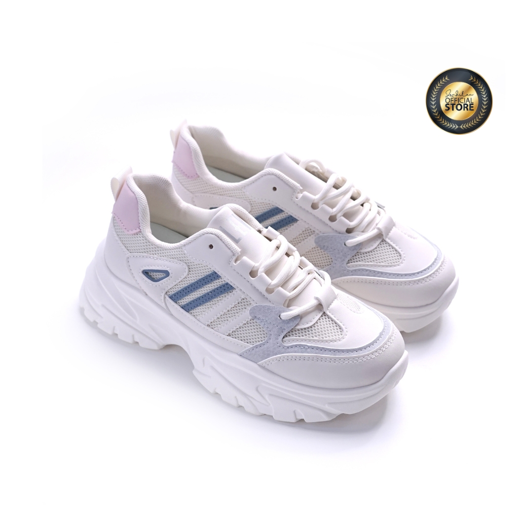 ZANDILAC LEV By Zandilac - Sepatu Sneakers Wanita Dewasa CH241386WD - PUTIH/BIRU