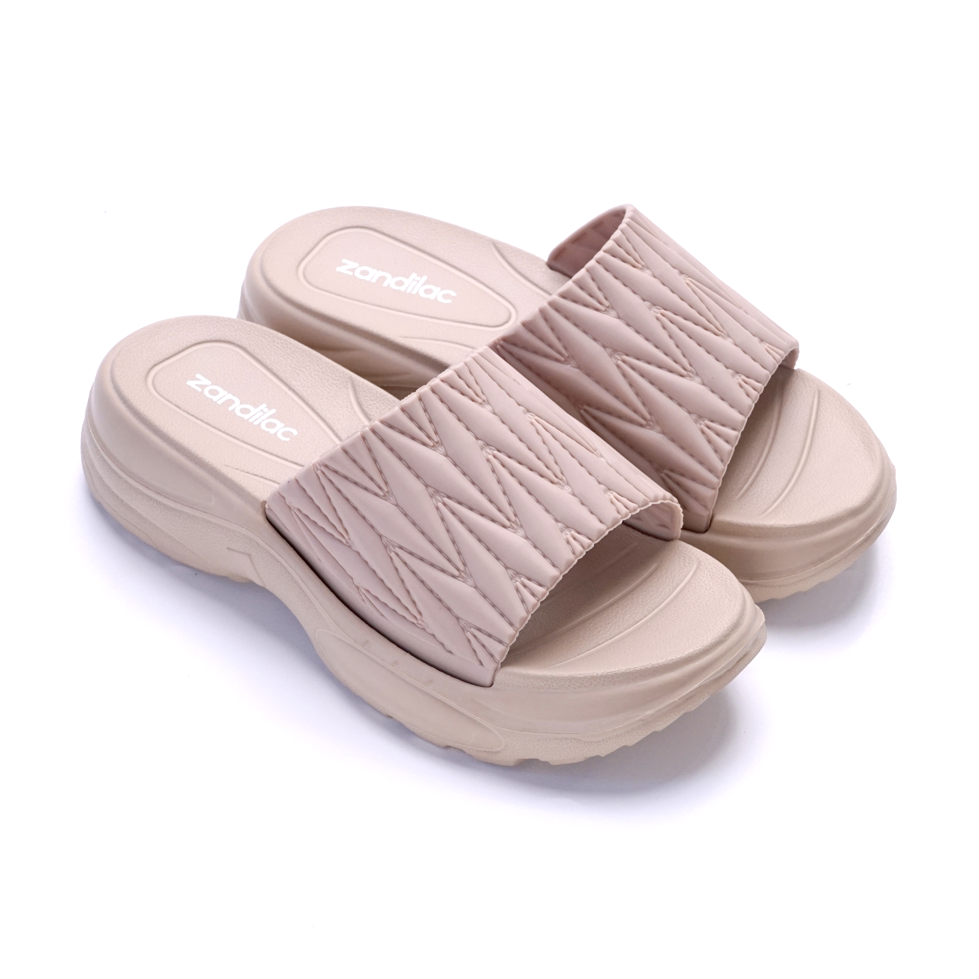 ZANDILAC - SANDAL WANITA DEWASA CH220549WD - COKLAT KACANG