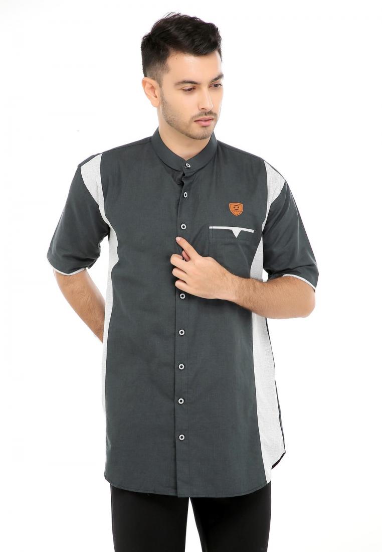 ZAYIDAN Baju Koko Gamis Muslim Pria Gibran - Hitam