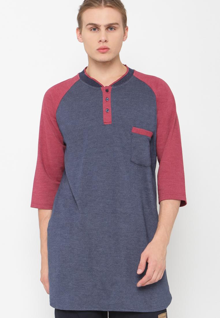Zayidan Kaos Gamis Raglan - Biru